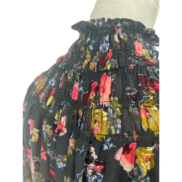 Cinq à‎ Sept Daija Belted Tiered Floral Print Chiffon Mini Dress - Image 11
