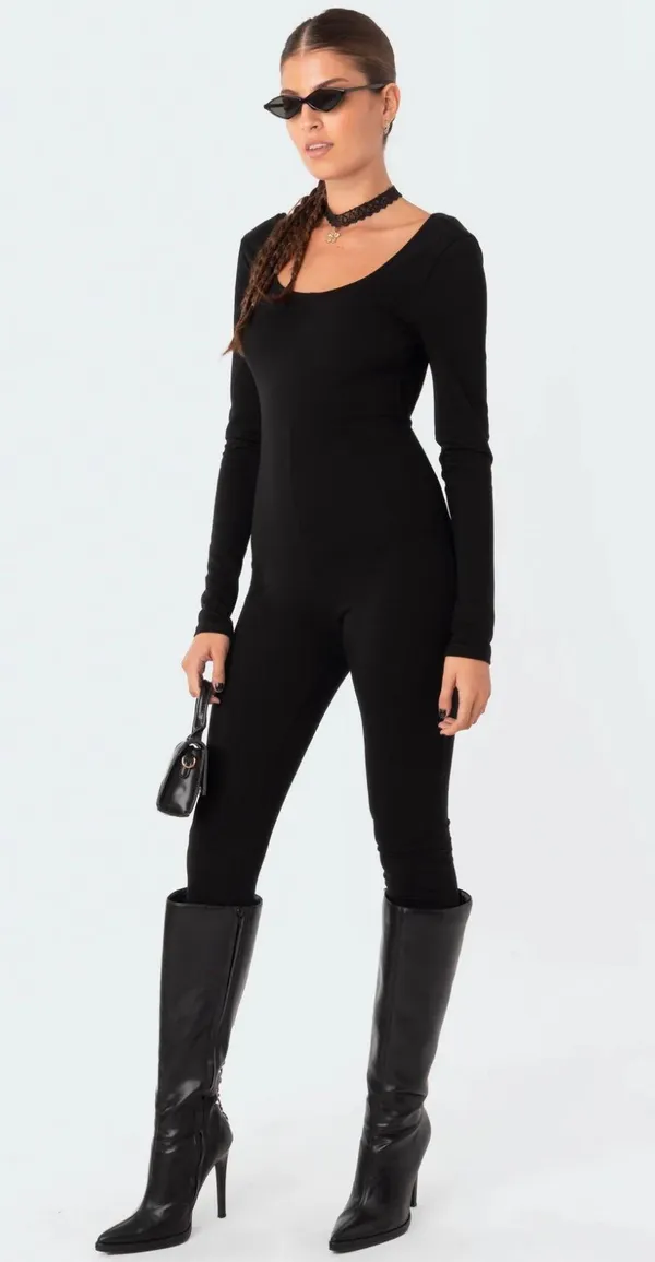 Edikted Open-Back Jumpsuit - Image 3