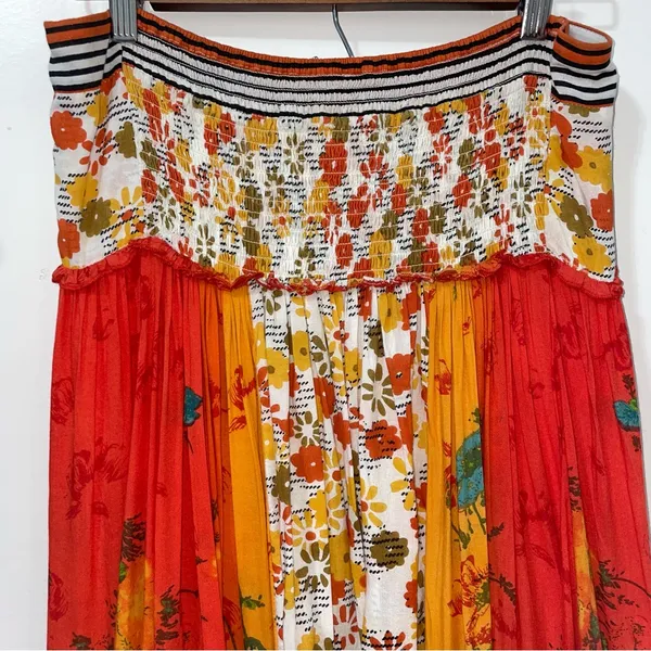 Free People Orange and Blue Maxi Dress - Image 12