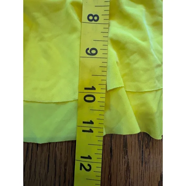 Windsor Yellow Ruched Halter Top and Ruffle Mini Skirt Set 17553ST-T XS - Image 3