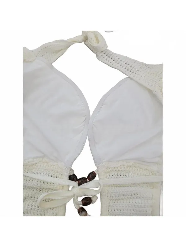 Outcast Alia Mini Dress Crochet Coastal Beach Vacation White Women's XXS/XS NWT - Image 7
