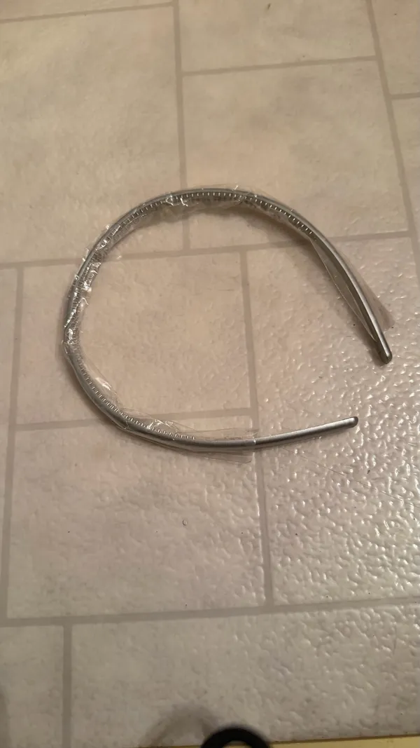 Simple Silver Plastic Headband - Image 2