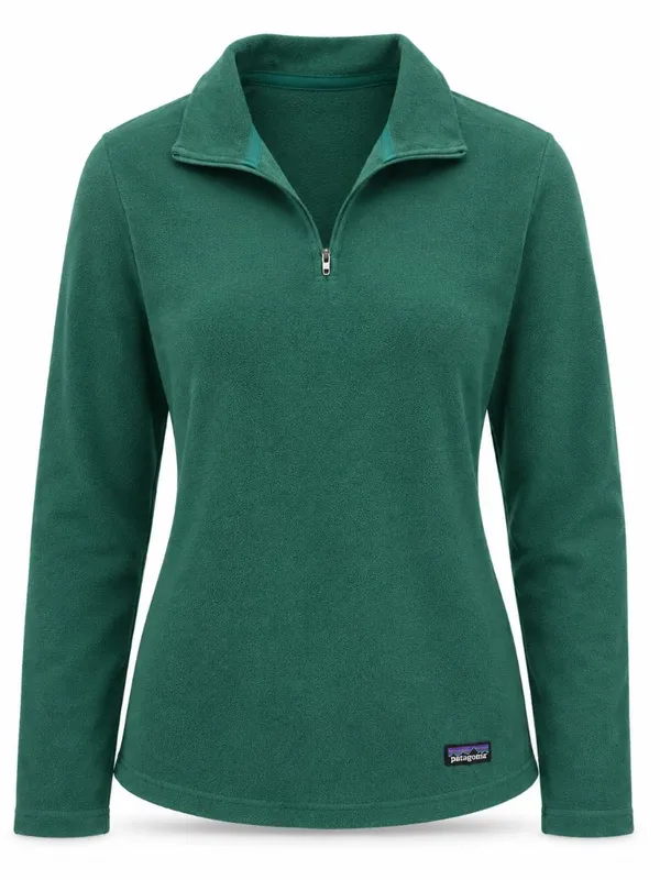 Patagonia Micro D Green Quarter-Zip Fleece Pullover Women’s M - Image 2