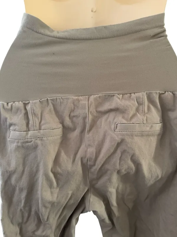 High-Waist Relaxed Maternity Pants - Taupe - Image 6