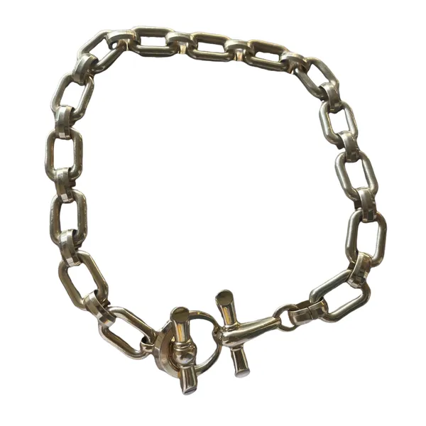 Monet Vintage Chunky Square Link Choker Necklace - Image 2