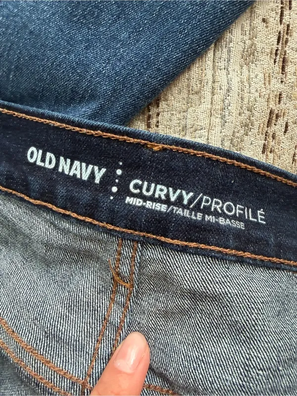 Old Navy Curvy Profile Bootcut Jeans Size 14 Standard Dark Wash Stretch - Image 3
