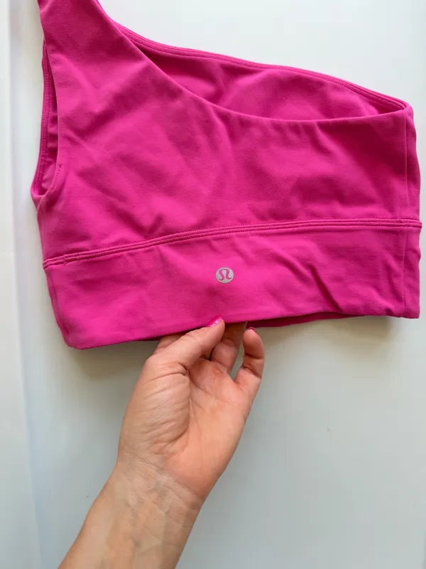 Lululemon Align Asymmetrical Crop Top‎ Sports Bra one Shoulder Size 4 - Image 4