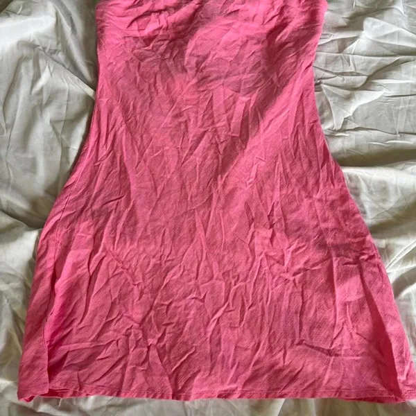 Hello Molly Hot Pink Strapless Bodycon Mini Dress Tube Dress M - Image 5
