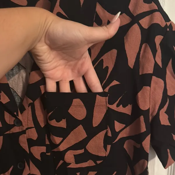 a new day Black and Brown Patterned Top - Image 5