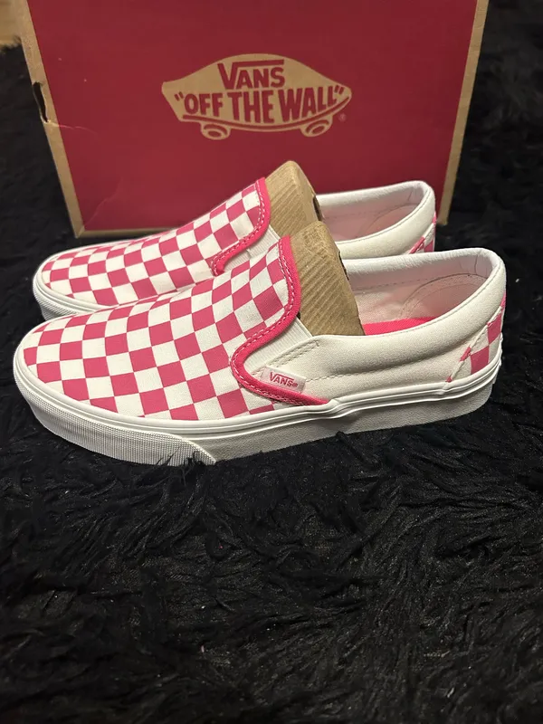 VANS checkerboard pink slip on shoes sneakers women’s 8 new - Image 6