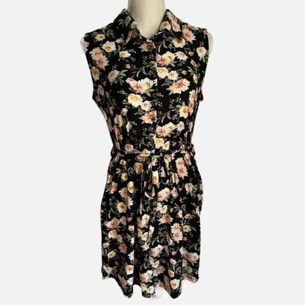 No Boundaries Floral Lace Back Dress XL Junior’s 15-17 EUC - Image 3