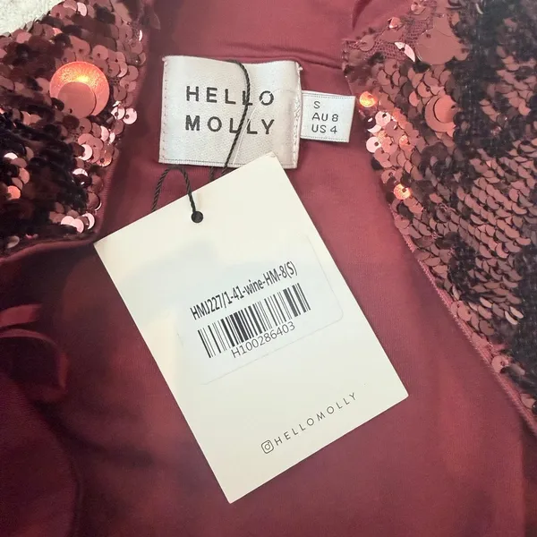 Hello Molly 4 disco reflections sequin stretch mini skirt SK2 3510 - Image 2