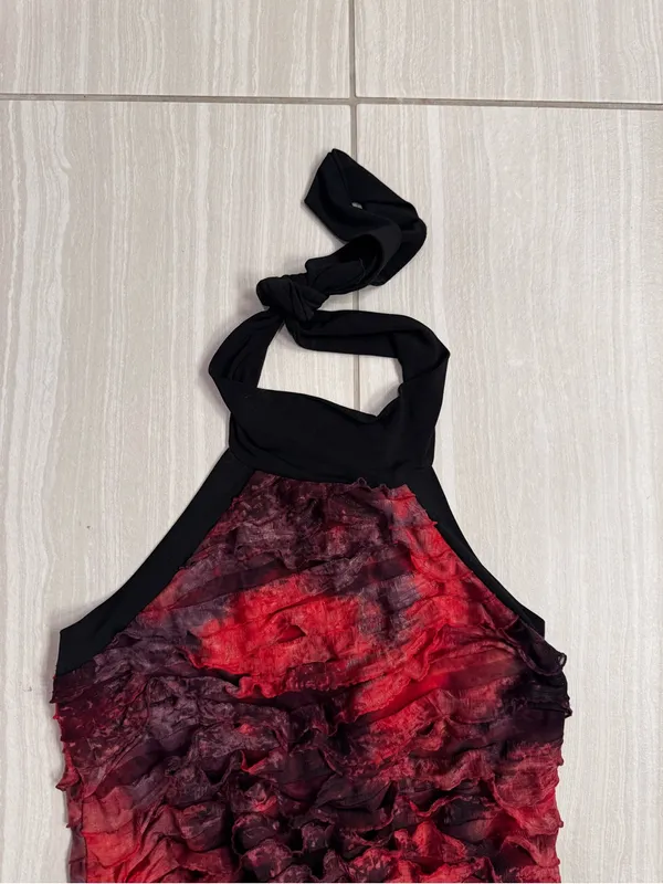 Studio Y 2000s Ruffle Halter Top - Image 2