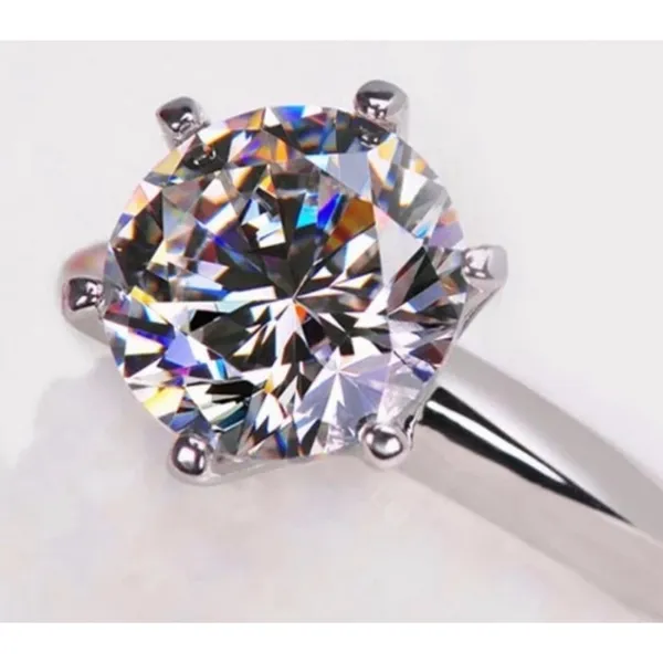 Boutique 2 Carat Platinum Solitaire Simulated‎ Diamond Engagement Wedding Ring, 8 - Image 13