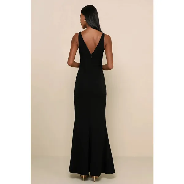 Lulus Melora Black Sleeveless Maxi Dress Wedding Bridesmaid Party Formal Small - Image 3