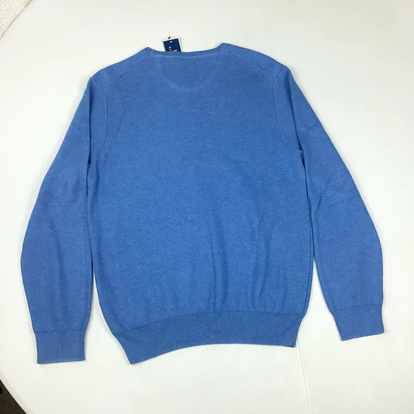 Polo Ralph Lauren Mesh Knit Crewneck Sweater Blue New with tag Cotton Mens Large - Image 2