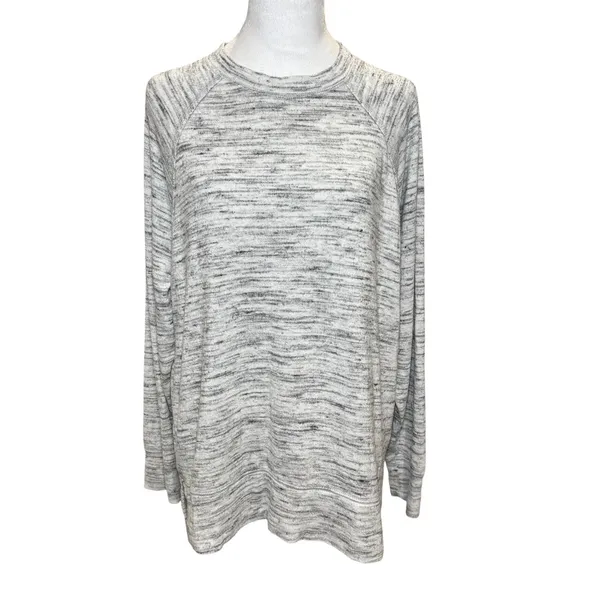 Aerie Marled Heather‎ Blue Gray Oversized Tunic Top Small Viscose Blend Soft - Image 2