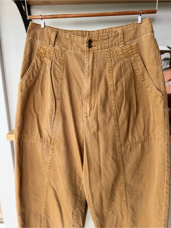 Universal Threads Camel Tan Barrel Leg Utility Tapered Pants Sz 4 - Image 11