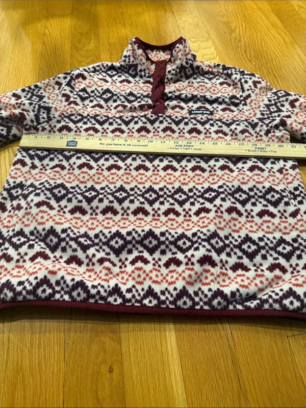Lands’End women’s heritage snap neck pull over size medium petite. - Image 2