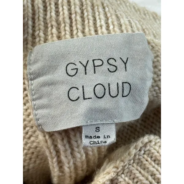 Gypsy Cloud Turtleneck Sweater Womens S‎ Beige Tan Long Sleeve Knit Pullover - Image 8