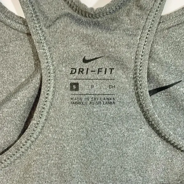 Nike Swoosh Gray Racerback Sports Bra - Image 3