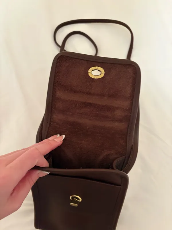 Vintage Coach Leather Bag Brown - Image 3