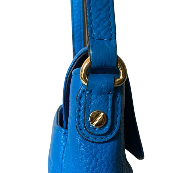 Michael Kors Statement Blue Leather Crossbody Bag EUC! - Image 2