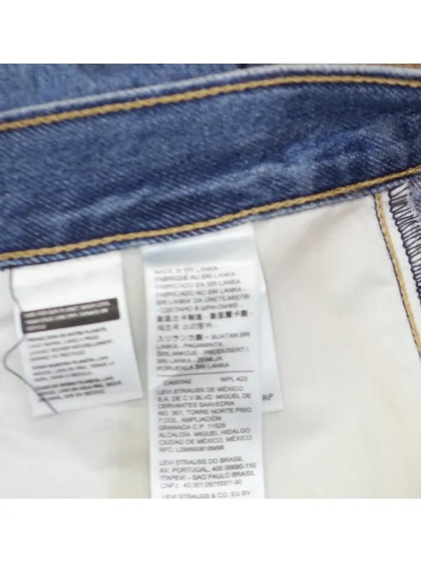 Levi's Womens Superlow Loose Snap Zip Fly Jeans 94417325 All Over Blue 29X32 - Image 4