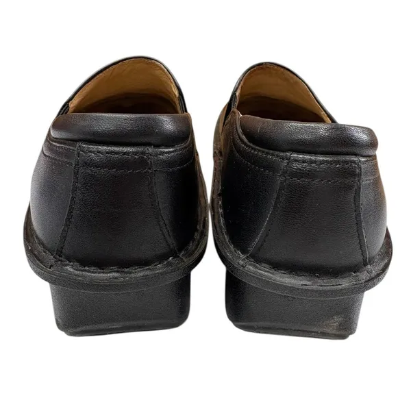 Alegria Debra Black Leather Slip On Nursing Work Shoes Cushioned NonSlip 39 - Image 6