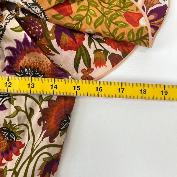 NWOT Farm Rio Romantic Nature Multicolor Ruffle Midi Dress Size XS - Image 11