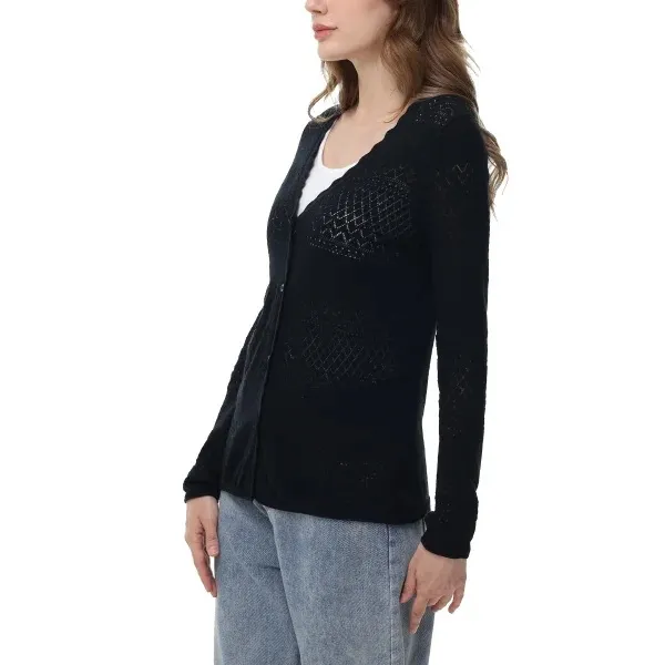 Frye Women's Pointelle button front Cardigan nwt - Image 3