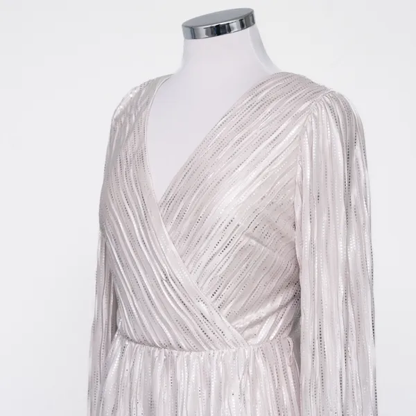 GUESS - Metallic Long-Sleeve Wrap‎ Maxi Dress - Image 10
