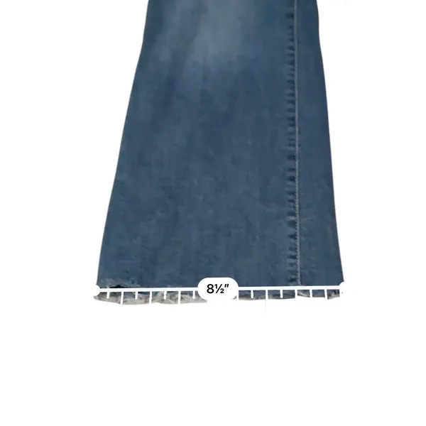 Liverpool LA Crop Flare Jeans‎ Womens 8/29 Blue Raw Hem Distressed Stretch Denim - Image 9