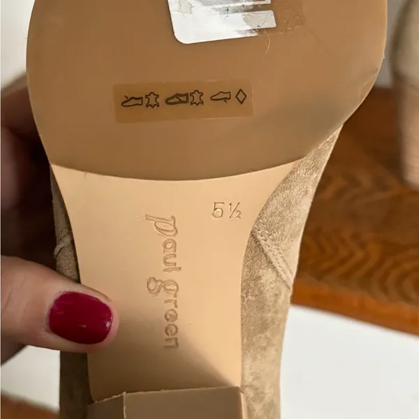 Paul Green Taupe Suede Ankle‎ Booties Size US 8 New Condition - Image 3