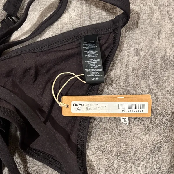 SKIMS Black Triangle Bikini Top - Image 3