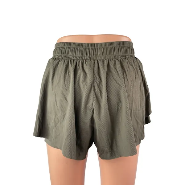 Joy Lab Women's Olive Green Drawstring Yoga Workout Athletic Running Shorts XS - Image 3