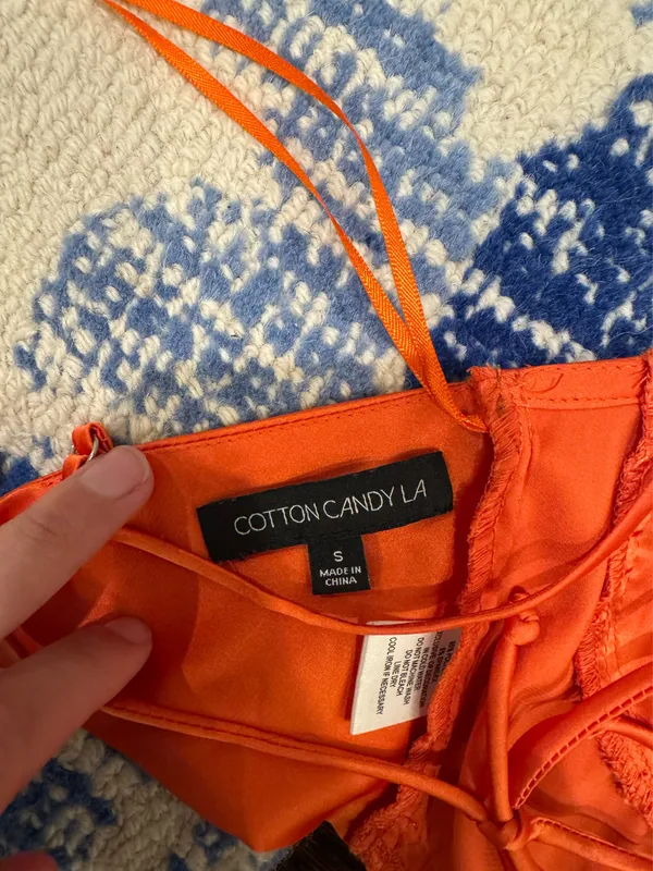 Cotton Candy LA Orange Top Crop Revolve - Image 6