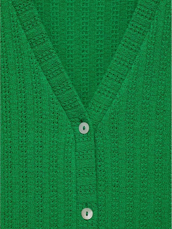 Mango 2-pc Coord Set Crochet Vest & Pant NWT Green Size Small - Image 7