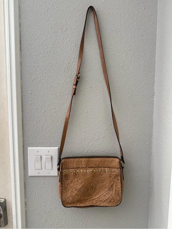 Patricia Nash Tooled Leather Crossbody - Boho Western Charm - Image 2