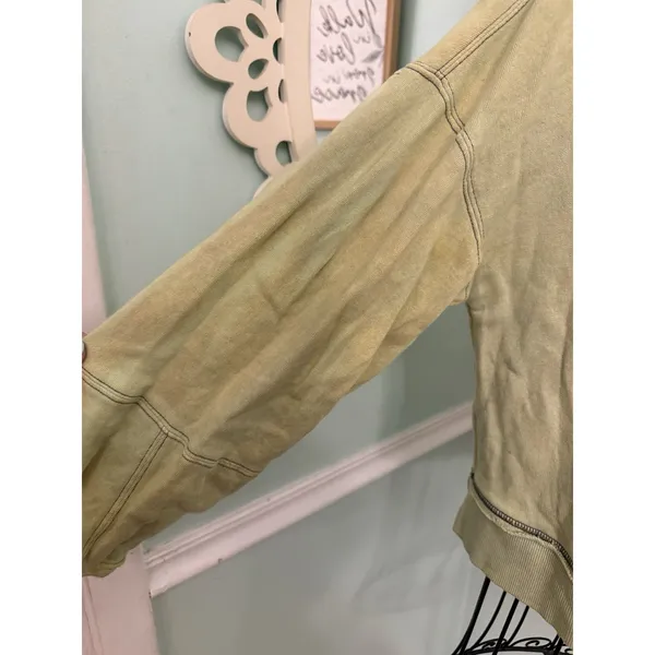 Daily Practice Anthropologie Tie Dye Sweatshirt Size XS Lime Green‎ Mint Relaxed - Image 3