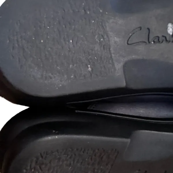 Clarks‎ Black Leather Clogs - Image 6