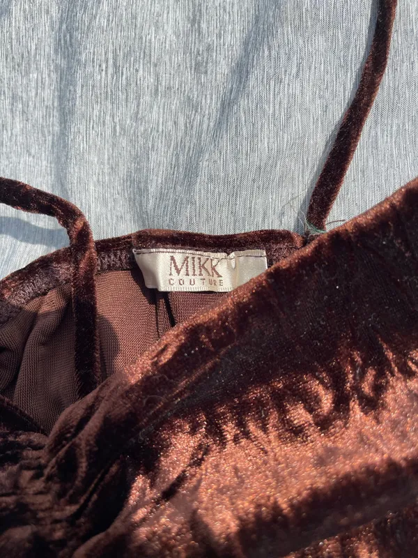 fairy velvet top Brown - Image 2