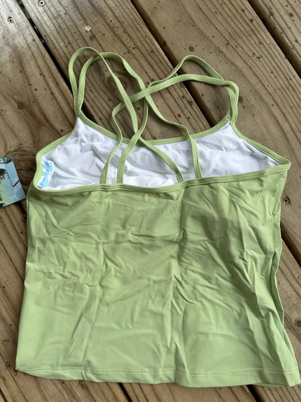 NWT Carve Designs cropped Tankini top Sea Glass - Image 5