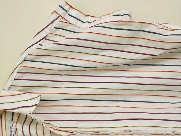 Madewell Central Shirt Oversized Button Front Top Multicolor Sadie Striped L - Image 7