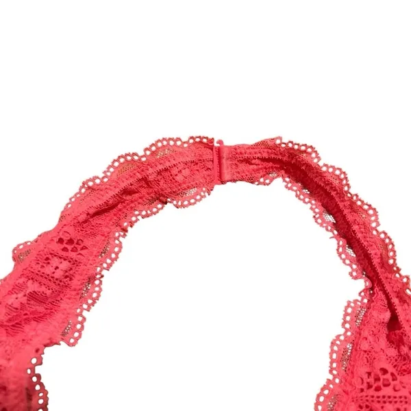 Victoria's Secret Women's Size Medium Lace Bralette Halter Cameilla Rose Pink - Image 6