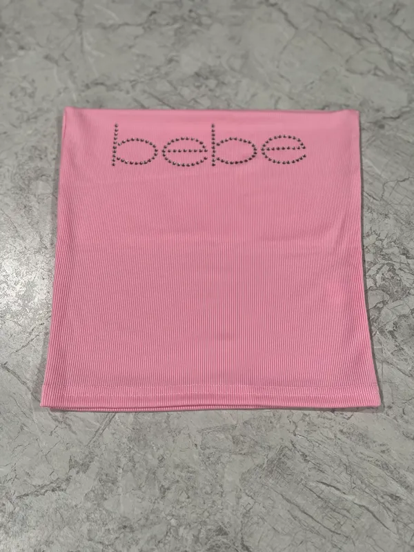 Bebe Pink Rhinestone Tube Top - Image 3