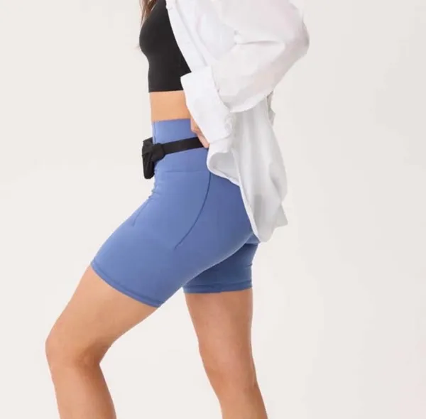 7” blue aerie biker shorts - Image 3