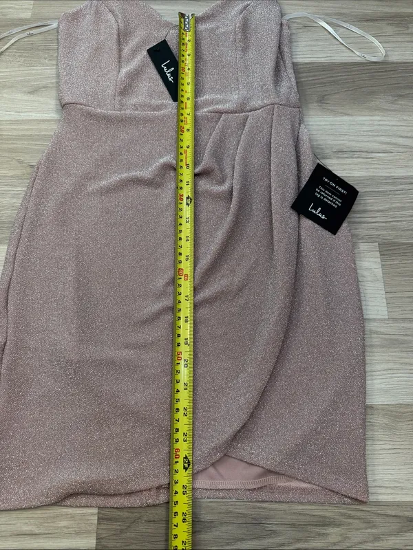 Lulu's Shimmery Light Pink mini dress - Image 10