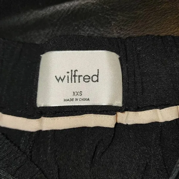 Wilfred Aritzia Womens Black High Waisted Wide Leg Faun Pants‎ XXS - Image 4