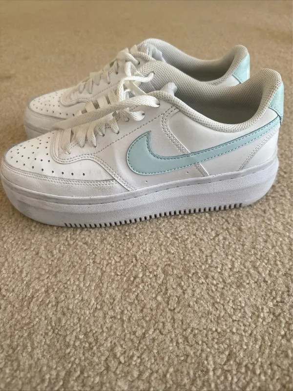 Nike Women's Court Vision Alta Leather 'White/Blue' Women Size 9 - Image 4
